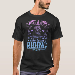 Gewoon een meisje dat houdt van paardrijden Ruiter T-shirt