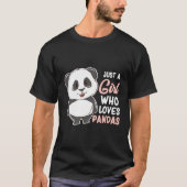 Gewoon een meisje dat houdt van panda's Schattigee T-shirt (Voorkant)