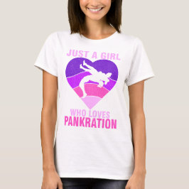 Gewoon een meisje dat houdt van Pankration Heart S T-shirt