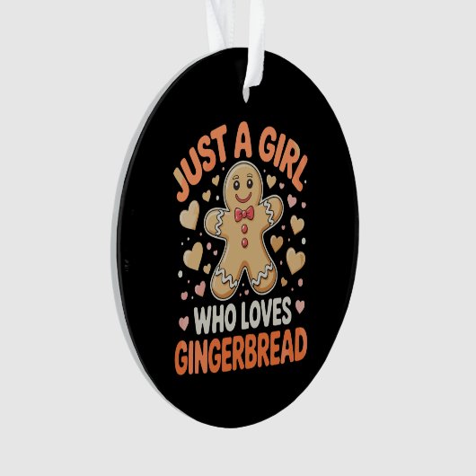 Gewoon een meisje dat houdt van peperkoek Kerstmis Ornament (voorkant)