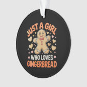 Gewoon een meisje dat houdt van peperkoek Kerstmis Ornament (voorkant)