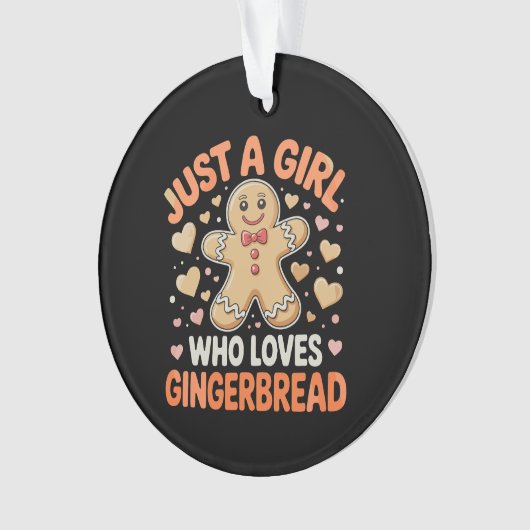 Gewoon een meisje dat houdt van peperkoek Kerstmis Ornament (voorkant)