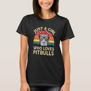 Gewoon een meisje dat houdt van Pitbulls Pittie Ma T-shirt