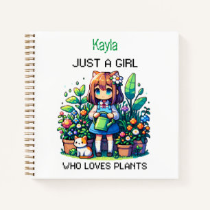 Gewoon een meisje dat houdt van Planten gepersonal Notitieboek