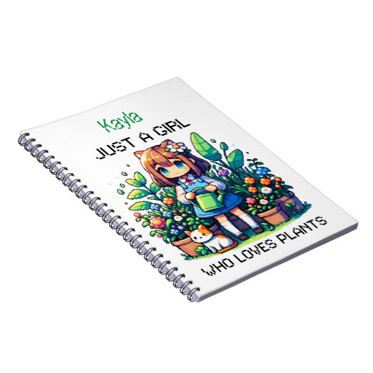 Gewoon een meisje dat houdt van Planten gepersonal Notitieboek (Rechterzijde)