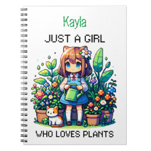 Gewoon een meisje dat houdt van Planten gepersonal Notitieboek