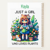 Gewoon een meisje dat houdt van Planten gepersonal Planner (Achterkant)