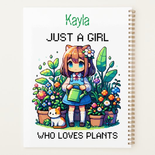 Gewoon een meisje dat houdt van Planten gepersonal Planner (Achterkant)