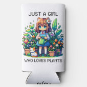 Gewoon een meisje dat houdt van Planten gepersonal Seltzer Blikjeskoeler (Achterkant)