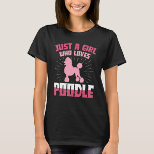Gewoon een meisje dat houdt van poederhonden puppy t-shirt