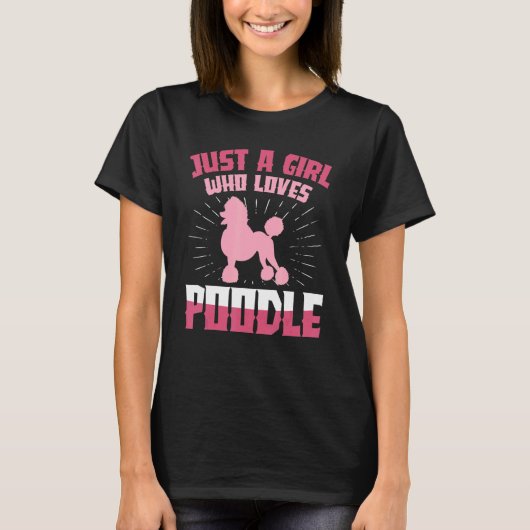 Gewoon een meisje dat houdt van poederhonden puppy t-shirt (Voorkant)