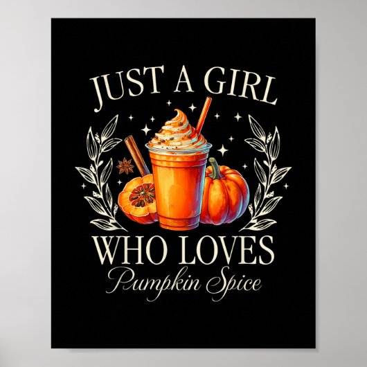 Gewoon een meisje dat houdt van pompoen Spice Herf Poster (Voorkant)