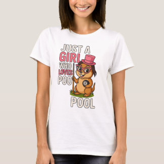 Gewoon een meisje dat houdt van pool biljart pool t-shirt