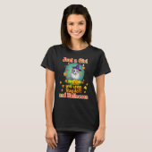 Gewoon een meisje dat houdt van Ragdoll Cat en Hal T-shirt (Voorkant volledig)