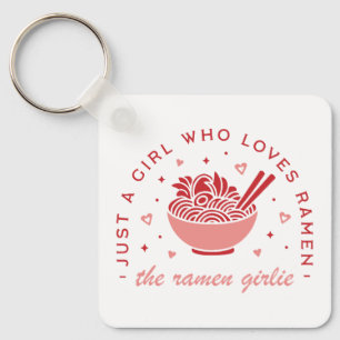 Gewoon een meisje dat houdt van Ramen noedels kawa Sleutelhanger