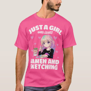 Gewoon een meisje dat houdt van rammen en schetsen t-shirt