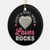 Gewoon een meisje dat houdt van Rocks Geology Rock Keramisch Ornament (Links)