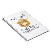 Gewoon een meisje dat houdt van Schotse Highland K Notitieboek (Rechterzijde)