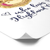 Gewoon een meisje dat houdt van Schotse Highland K Poster (Hoek)