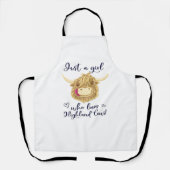 Gewoon een meisje dat houdt van Schotse Highland K Schort (Voorkant)