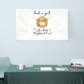 Gewoon een meisje dat houdt van Schotse Highland K Spandoek (Beurs)