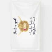 Gewoon een meisje dat houdt van Schotse Highland K Spandoek (Verticaal)