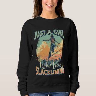Gewoon een meisje dat houdt van slacklining trui
