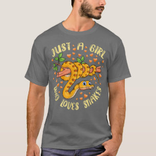 Gewoon een meisje dat houdt van snakes Heart Snake T-shirt