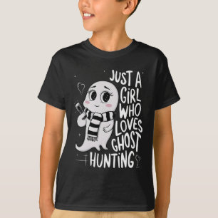 Gewoon een meisje dat houdt van spookjacht op grap t-shirt