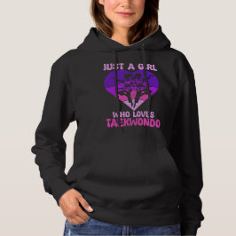 Gewoon een meisje dat houdt van Taekwondo Heart Re Hoodie