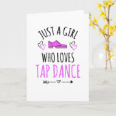 Gewoon een meisje dat houdt van tapdanscadeaus tap kaart (Gele Bloem)
