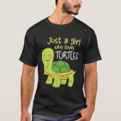 Gewoon een meisje dat houdt van Turtles Zee Turtle T-shirt (Voorkant)