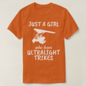 Gewoon een meisje dat houdt van ultralichte trikes t-shirt (Design voorkant)