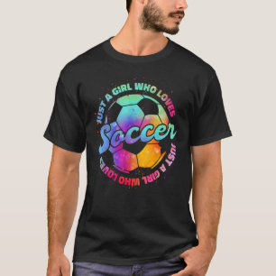 Gewoon een meisje dat houdt van voetbal Football m T-shirt