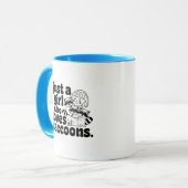 Gewoon een meisje dat houdt van wasberen grappig o mok (Voorkant links)