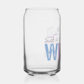 Gewoon een meisje dat houdt van winter Schattigee  Blikvorm Glas (Rechts)