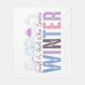 Gewoon een meisje dat houdt van winter Schattigee  Fleece Deken (Voorkant)