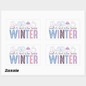 Gewoon een meisje dat houdt van winter Schattigee  Rechthoekige Sticker (Vel)