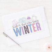 Gewoon een meisje dat houdt van winter Schattigee  Rechthoekige Sticker (Envelop)