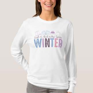 Gewoon een meisje dat houdt van winter Schattigee T-shirt