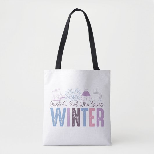 Gewoon een meisje dat houdt van winter Schattigee  Tote Bag (Voorkant)