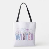 Gewoon een meisje dat houdt van winter Schattigee  Tote Bag (Achterkant)