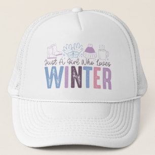 Gewoon een meisje dat houdt van winter Schattigee Trucker Pet
