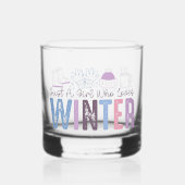 Gewoon een meisje dat houdt van winter Schattigee  Whisky Glas (Voorkant)