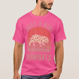 Gewoon een meisje dat houdt van wombats liefhebber t-shirt