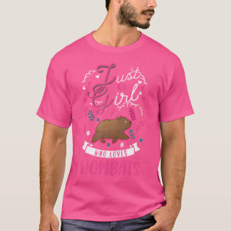 Gewoon een meisje dat houdt van wombats meisje t-shirt