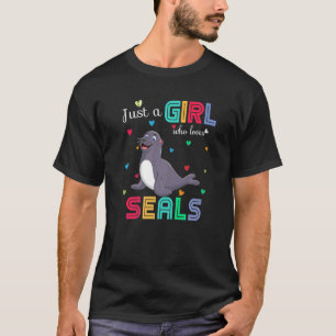 Gewoon een meisje dat houdt van zeehonden Graphic T-shirt