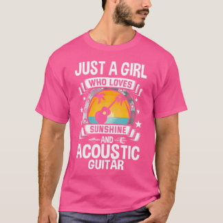 Gewoon een meisje dat houdt van zon en akoestische t-shirt
