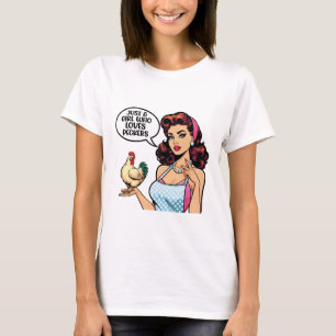 Gewoon een meisje dat houtpekkers leuk vindt – Sar T-shirt