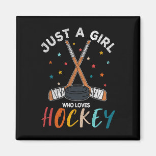 Gewoon Een Meisje Dat IjsHockey Liefheeft Voor Mei Magneet